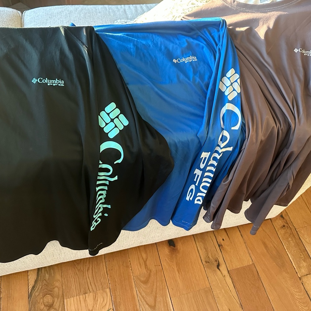 Columbia PFG Long Sleeve Shirts - Black, Blue, Brown